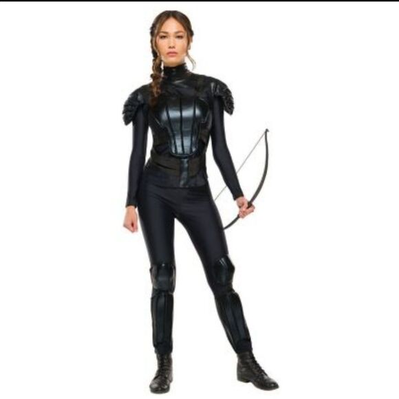 NEW Katniss Everdeen The Hunger Games Mocking Jay Halloween Costume Women's XS - Picture 1 of 9